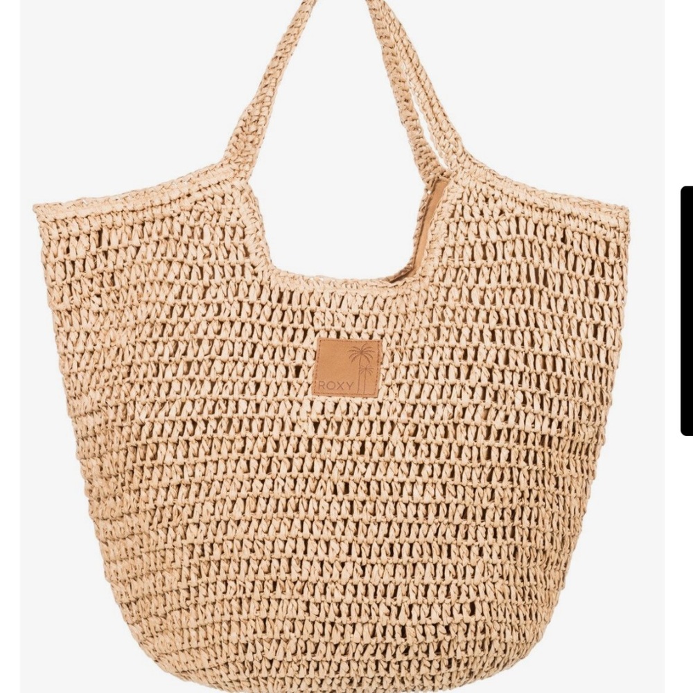 NWT Roxy New Sunshine 3 L Woven Straw Tote Bag